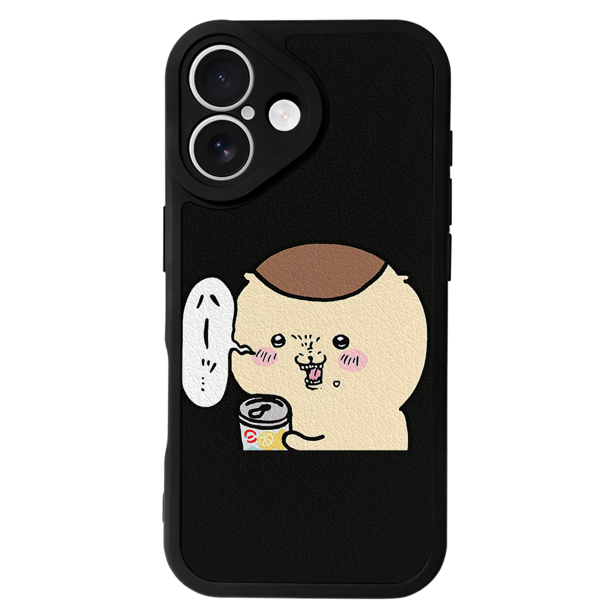 （画像用） ちいかわ くりまんじゅう Chii-kawa kuri manjū 【iPhone 16シリーズ対応】シリコンスマホケース（レザー調） 材質：シリコン